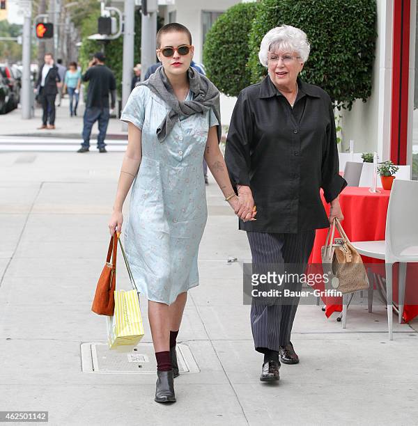 Tallulah Willis and Grandmother Marlene Willis are seen in Los Angeles on January 29, 2015 in Los Angeles, California.