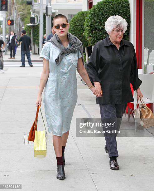 Tallulah Willis and Grandmother Marlene Willis are seen in Los Angeles on January 29, 2015 in Los Angeles, California.