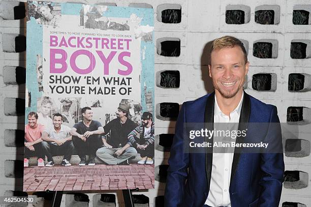 Singer Brian Littrell of the Backstreet Boys attends the premiere of Gravitas Ventures' "Backstreet Boys: Show 'Em What You're Made Of" at ArcLight...