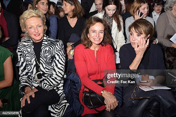 Anne de Bourbon Siciles and Eleonore de La Rochefoucauld attend the Georges Chakra show as part of Paris Fashion Week Haute Couture Spring/Summer...