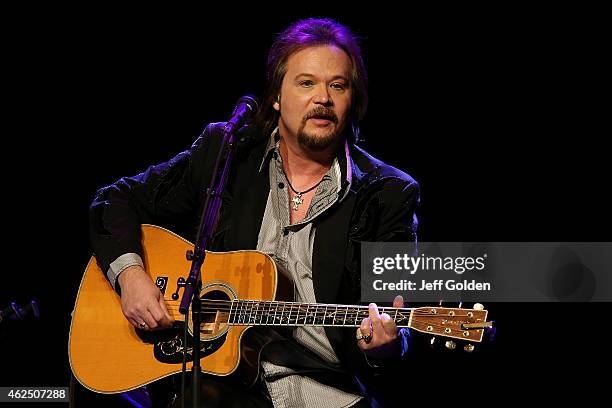 Travis Tritt performs on his 'An Acoustic Evening With Travis Tritt' Tour at Fred Kavli Theatre on January 29, 2015 in Thousand Oaks, California.