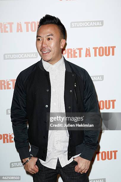 Steve Tran attends 'Pret A Tout' Paris Premiere at Cinema Gaumont Marignan on January 13, 2014 in Paris, France.