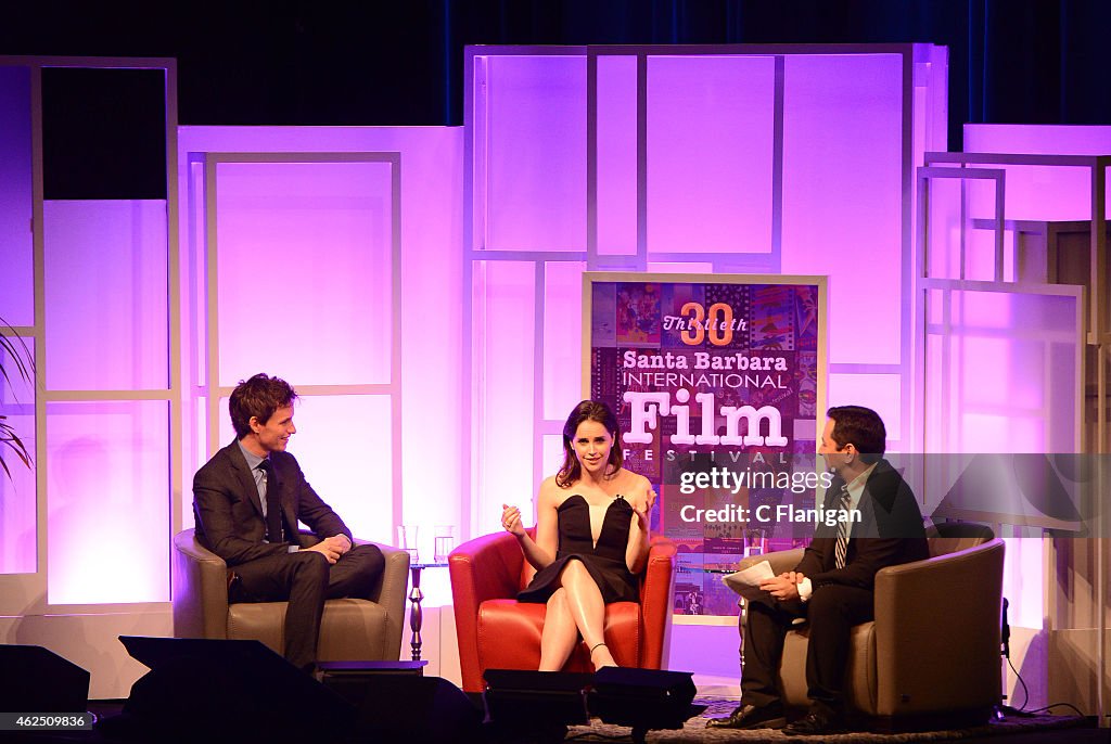 30th Santa Barbara International Film Festival - Cinema Vanguard - Eddie Redmayne & Felicity Jones