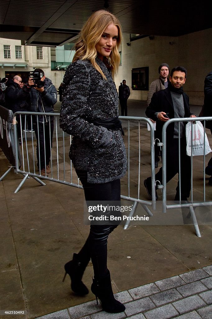 Rosie Huntington-Whiteley Sightings In London - January 30, 2015