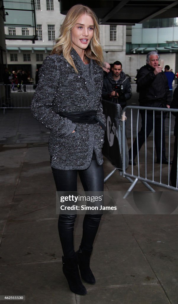 Rosie Huntington-Whiteley Sightings In London - January 30, 2015