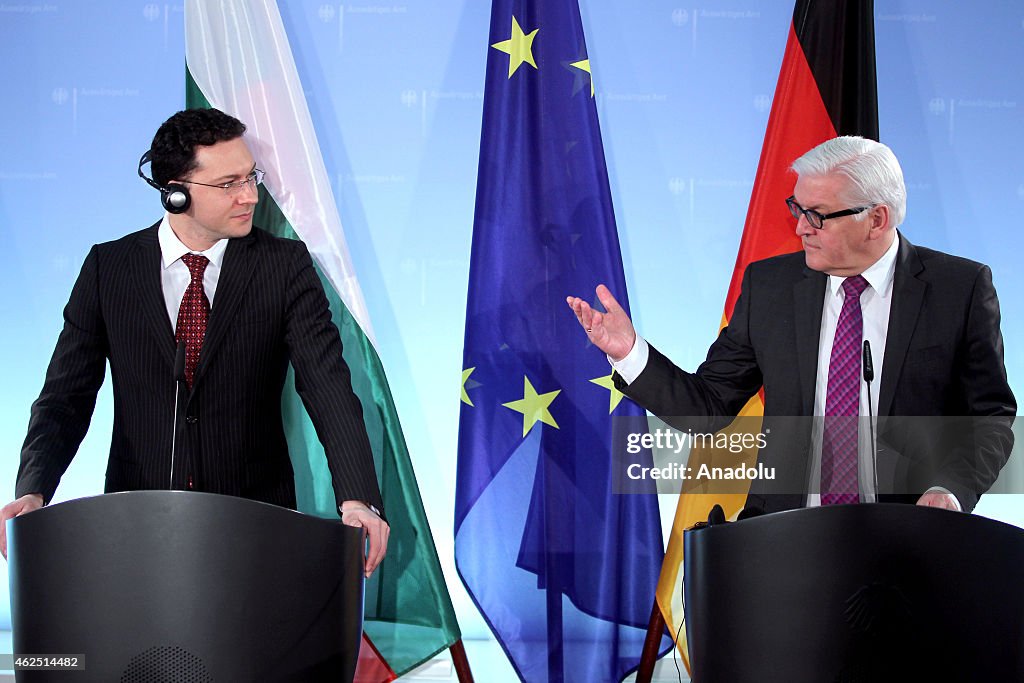 Germany And Bulgaria Foreign Minister's Hold Press Conference