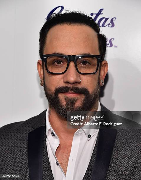 Singer A.J. McLean attends the premiere of Gravitas Ventures' "Backstreet Boys: Show 'Em What You're Made Of" at on January 29, 2015 in Hollywood,...