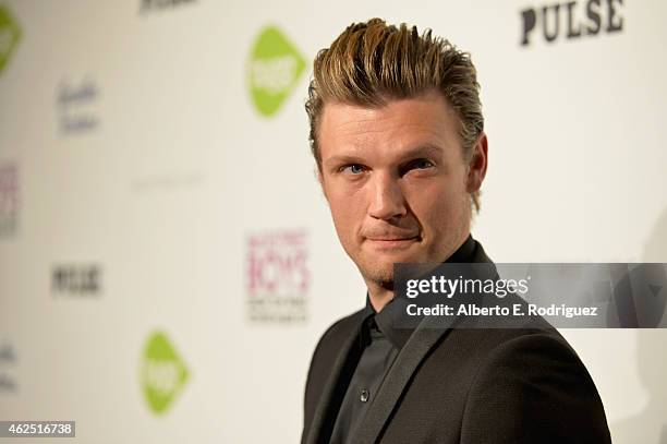 Singer Nick Carter attends the premiere of Gravitas Ventures' "Backstreet Boys: Show 'Em What You're Made Of" at on January 29, 2015 in Hollywood,...