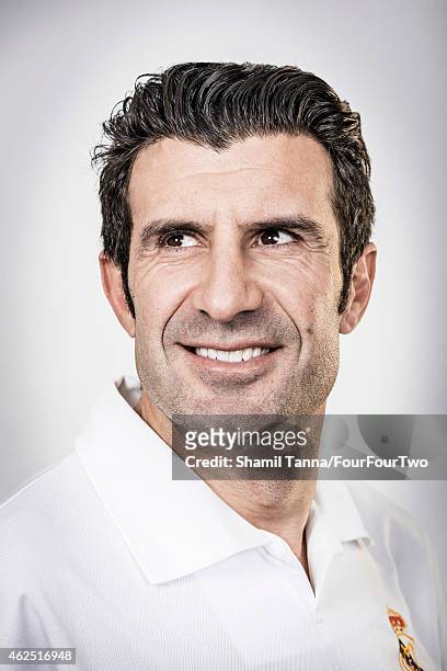 Footballing legend Luis Figo is photographed for FourFourTwo magazine on November 23, 2012 in London, England.