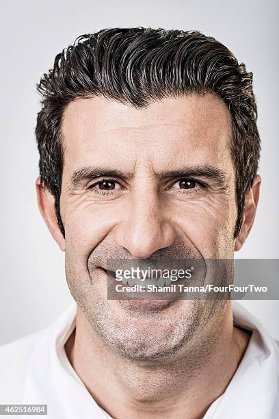 Footballing legend Luis Figo is photographed for FourFourTwo magazine on November 23, 2012 in London, England.