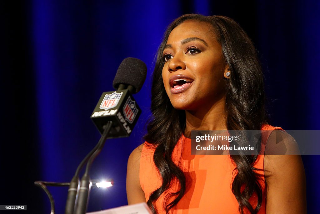 Brittney Payton attends the NFL Walter Payton Man of The Year Press