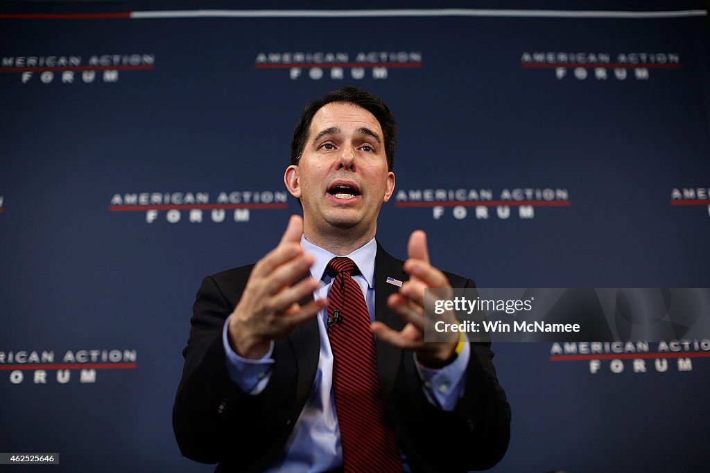 Governor Scott Walker Speaks At American Action Forum In D.C.