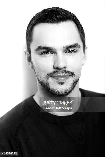 Actor Nicholas Hoult is photographed at the London Hotel for the Mad Max: Fury Road press day on January 30, 2015 in West Hollywood, California.