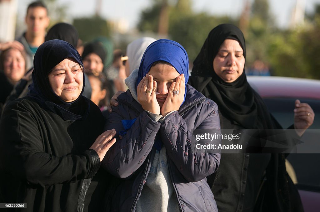 The funeral of protestor killed during the demonstrations in Egypt