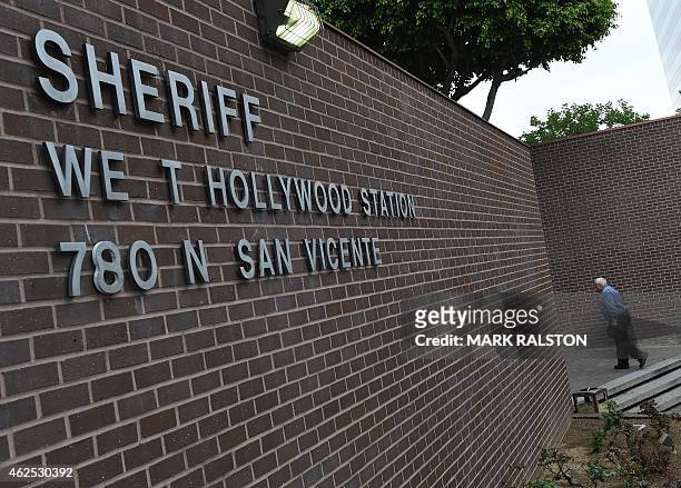The West Hollywood Sheriff's Department station is viewed where rapper Marion "Suge" Knight surrendered to deputies in Los Angeles, California on...