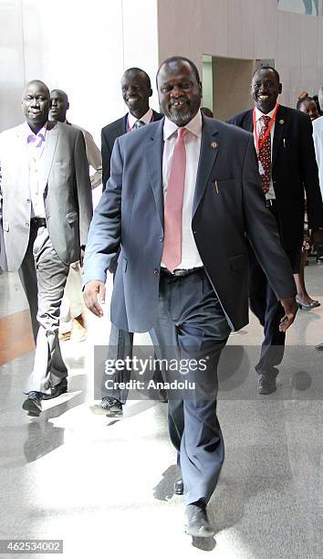 South Sudan former deputy minister Riek Machar attends 24th Ordinary Session of the African Union on January 30, 2015 in Addis Ababa, Ethiopia.