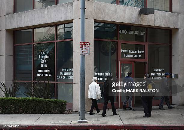The Sheriff's Department Inmate Reception Center where rapper Marion "Suge" Knight is being held until he is able to post bail in Los Angeles,...
