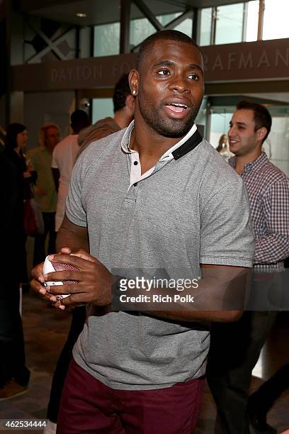 Football player Major Wright attends day one of the NY Toast Gifting Suite at Scottsdale Center for Performing Arts on January 30, 2015 in...