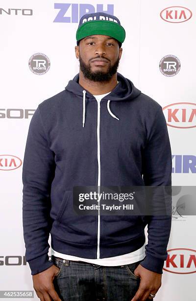 Football player Marcel Reece attends day one of the Kia Luxury Lounge presented by ZIRH at Scottsdale Center for Performing Arts on January 30, 2015...