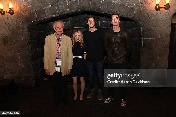 Michael Gambon, Evanna Lynch, Oliver Phelps and James Phelps participtaes in A Celebration of Harry Potter at Universal Orlando on January 30, 2015...