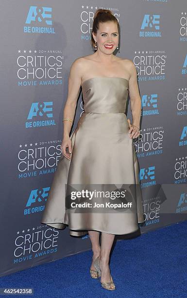 Actress Amy Adams arrives at the 20th Annual Critics' Choice Movie Awards at Hollywood Palladium on January 15, 2015 in Los Angeles, California.