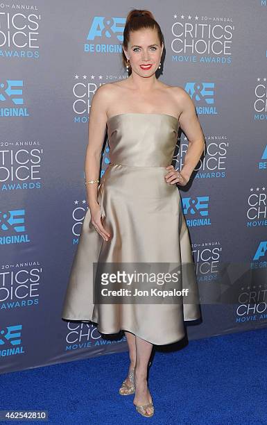 Actress Amy Adams arrives at the 20th Annual Critics' Choice Movie Awards at Hollywood Palladium on January 15, 2015 in Los Angeles, California.