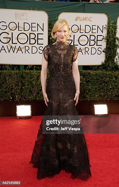 Actress Cate Blanchett attends the 71st Annual Golden Globe Awards held at The Beverly Hilton Hotel on January 12, 2014 in Beverly Hills, California.