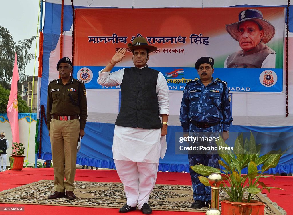 Home Minister Rajnath Singh during the  inauguration of a...