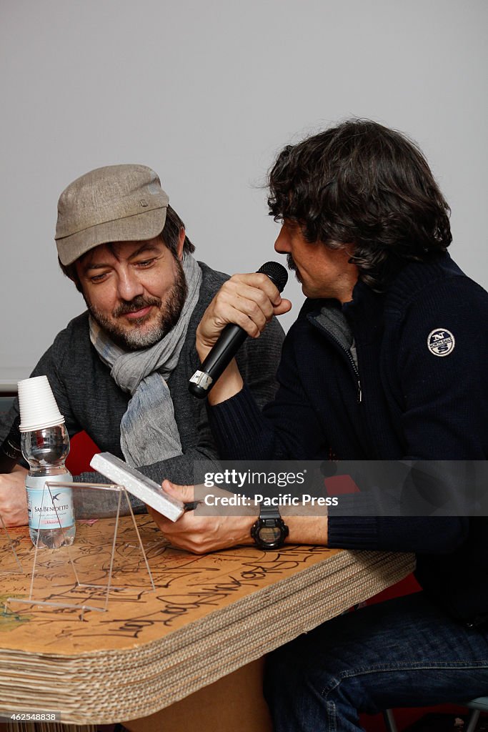 The Italian band Elio e Le Storie Tese present their latest...