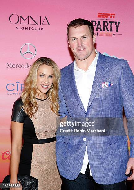 Michelle Witten and NFL player Jason Witten attend ESPN the Party at WestWorld of Scottsdale on January 30, 2015 in Scottsdale, Arizona.