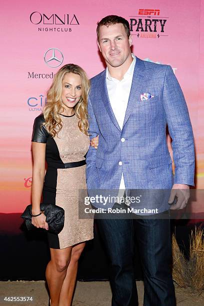 Michelle Witten and NFL player Jason Witten attend ESPN the Party at WestWorld of Scottsdale on January 30, 2015 in Scottsdale, Arizona.