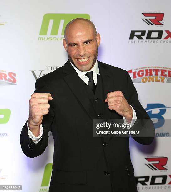 Mixed martial artist Ben Saunders arrives at the seventh annual Fighters Only World Mixed Martial Arts Awards at The Palazzo Las Vegas on January 30,...