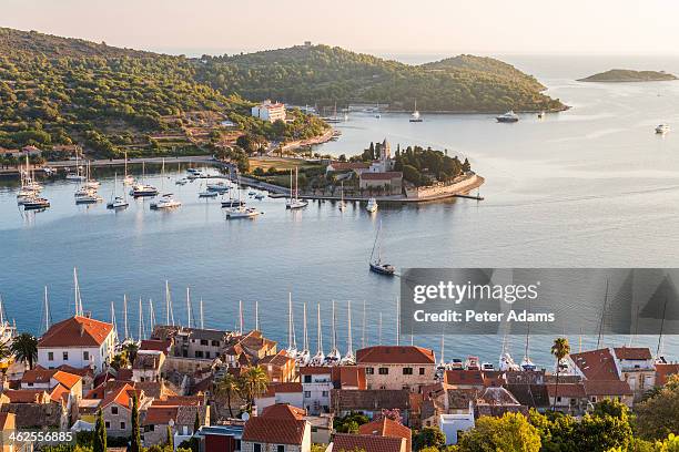 vis town - vis croatia stock pictures, royalty-free photos & images