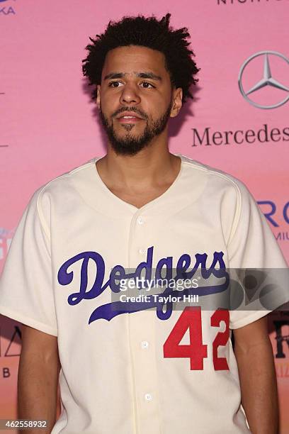 Rapper J. Cole attends the 2015 ESPN The Party at Westworld on January 30, 2015 in Scottsdale, Arizona.