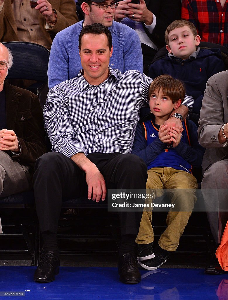 Celebrities Attend The Phoenix Suns Vs New York Knicks Game