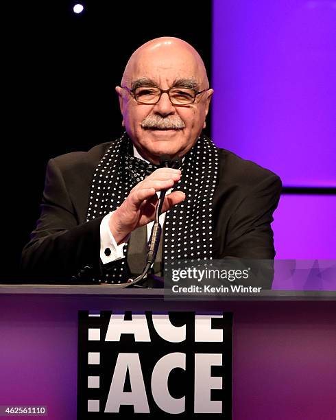 Alan Heim, President, ACE speaks onstage at the 65th Annual ACE Eddie Awards at the Beverly Hilton Hotel on January 30, 2015 in Beverly Hills,...