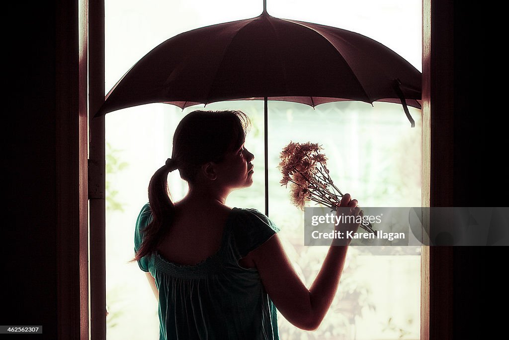 Rainy day silhouette