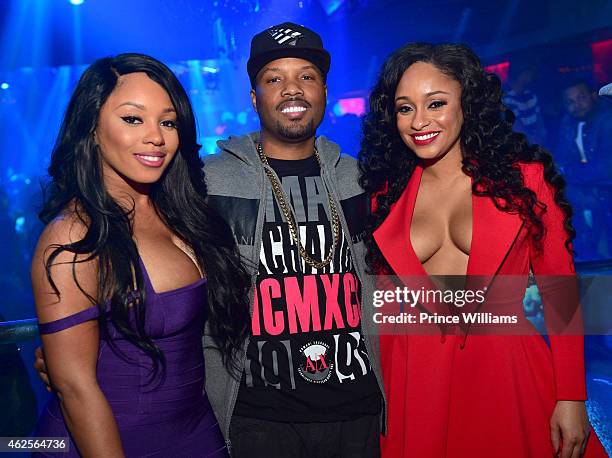 Tahiry Jose, Mendeecees Harris and Sheneka Adams host Prive on January 30, 2015 in Atlanta, Georgia.