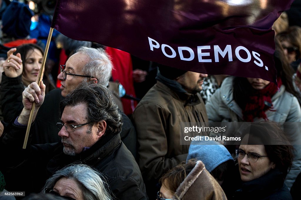 Political Party 'Podemos' March In Madrid