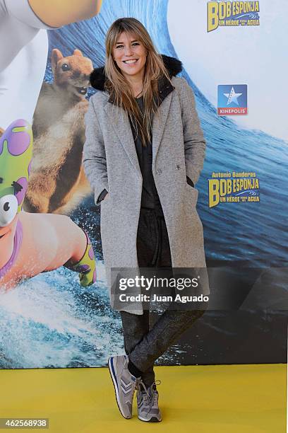 Spanish actress Raquel Merono attends the 'Bob Esponja' Premiere at Kinepolis Cinema on January 31, 2015 in Madrid, Spain.