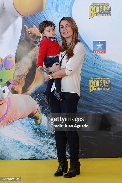 Silvia Casas attends the 'Bob Esponja' Premiere at Kinepolis Cinema on January 31, 2015 in Madrid, Spain.