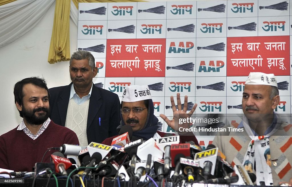 AAP Chief Arvind Kejriwal Releases Aam Aadmi Party Manifesto