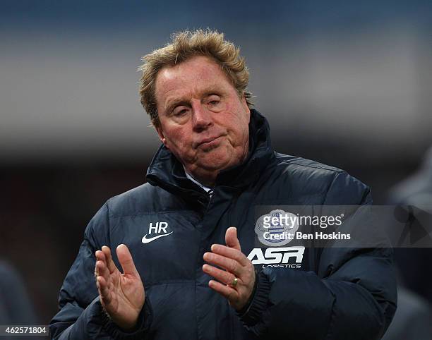 Harry Redknapp the QPR manager applauds after the Barclays Premier League match between Stoke City and Queens Park Rangers at Britannia Stadium on...