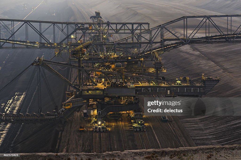 Brown coal opencast mining