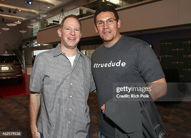 Fantasy sports analyst Matthew Berry and NFL coach Ron Rivera attend the Kia Luxury Lounge presented by ZIRH at the Scottsdale Center for Performing...