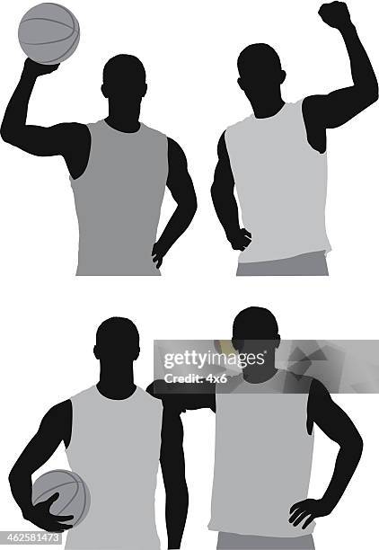 basketball players - basketball player portrait stock illustrations