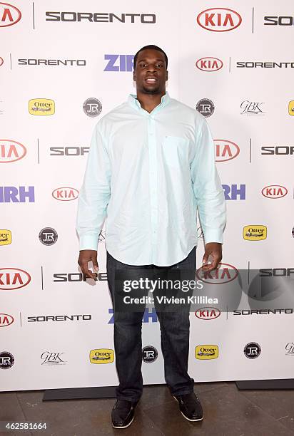 Player Cyrus Kouandjio attends the Kia Luxury Lounge presented by ZIRH at the Scottsdale Center for Performing Arts on January 31, 2015 in...