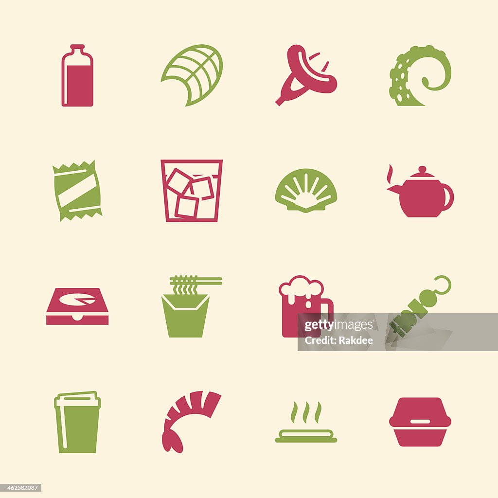 Food and Drink Icons Set 4 - Color Series