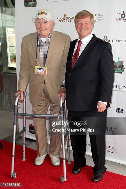 Paul Salata and host Leigh Steinberg attend the 28th Annual Leigh Steinberg Super Bowl Party at Arizona Science Center on January 31, 2015 in...