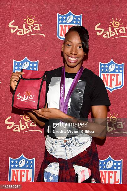 Olympian Brigetta Barrett attends the Kia Luxury Lounge presented by ZIRH at the Scottsdale Center for Performing Arts on January 31, 2015 in...